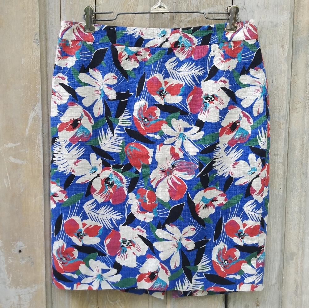 J. Crew Floral Pencil Skirt